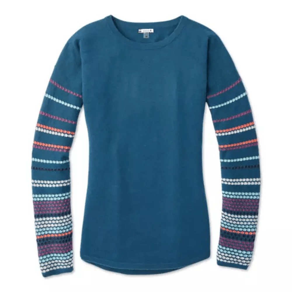 SMARTWOOL WOMEN'S SHADOW PINE CREW SWEATER Size Large merino wool blend